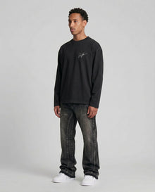 Black Flared Denim