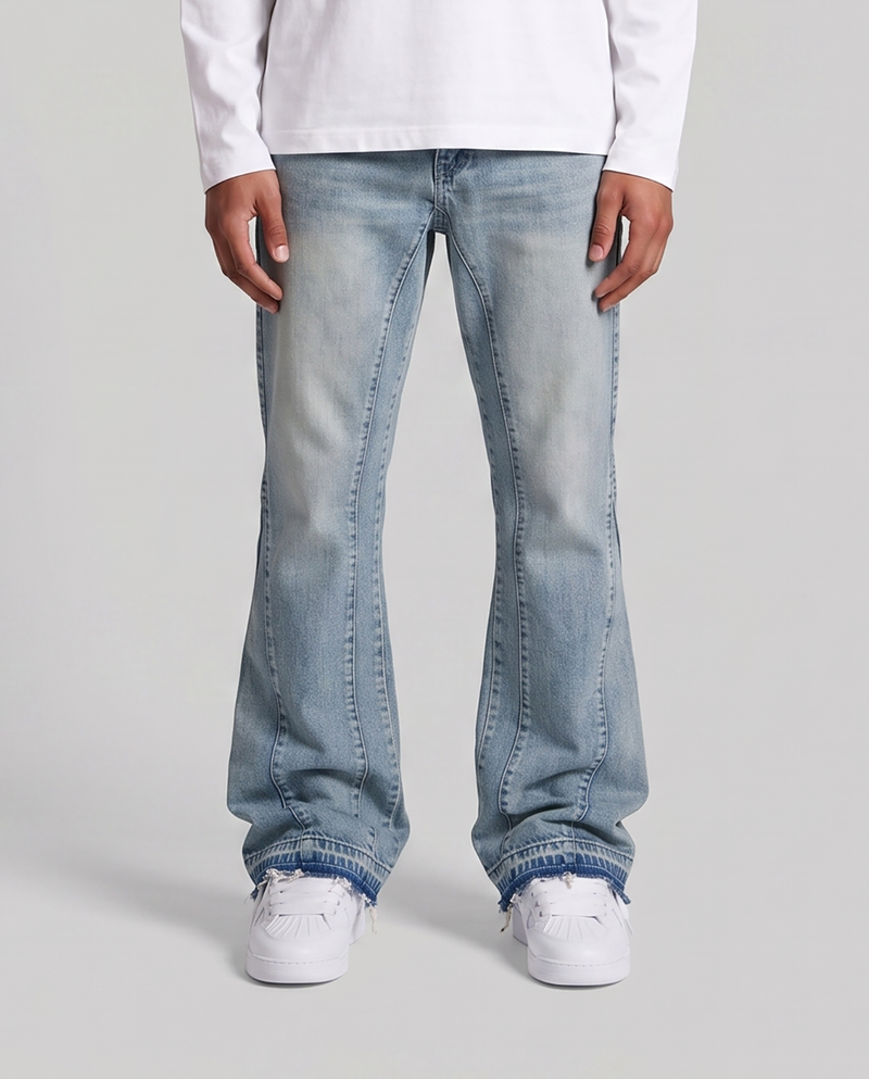 Blue Flared Denim
