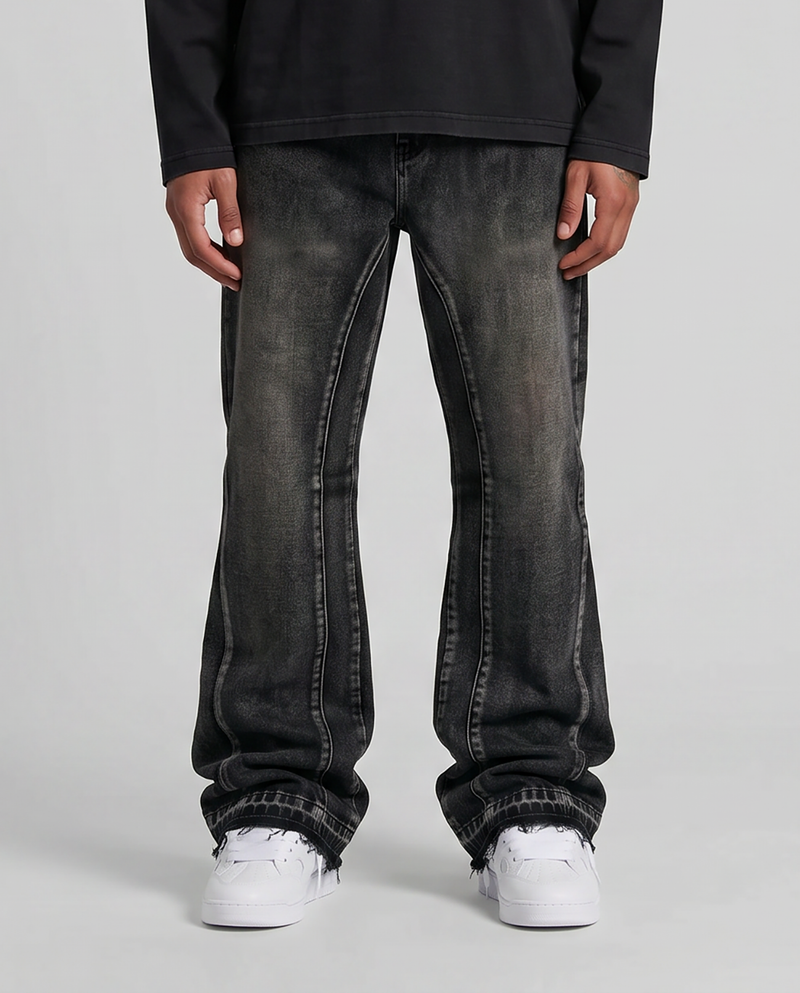 Black Flared Denim
