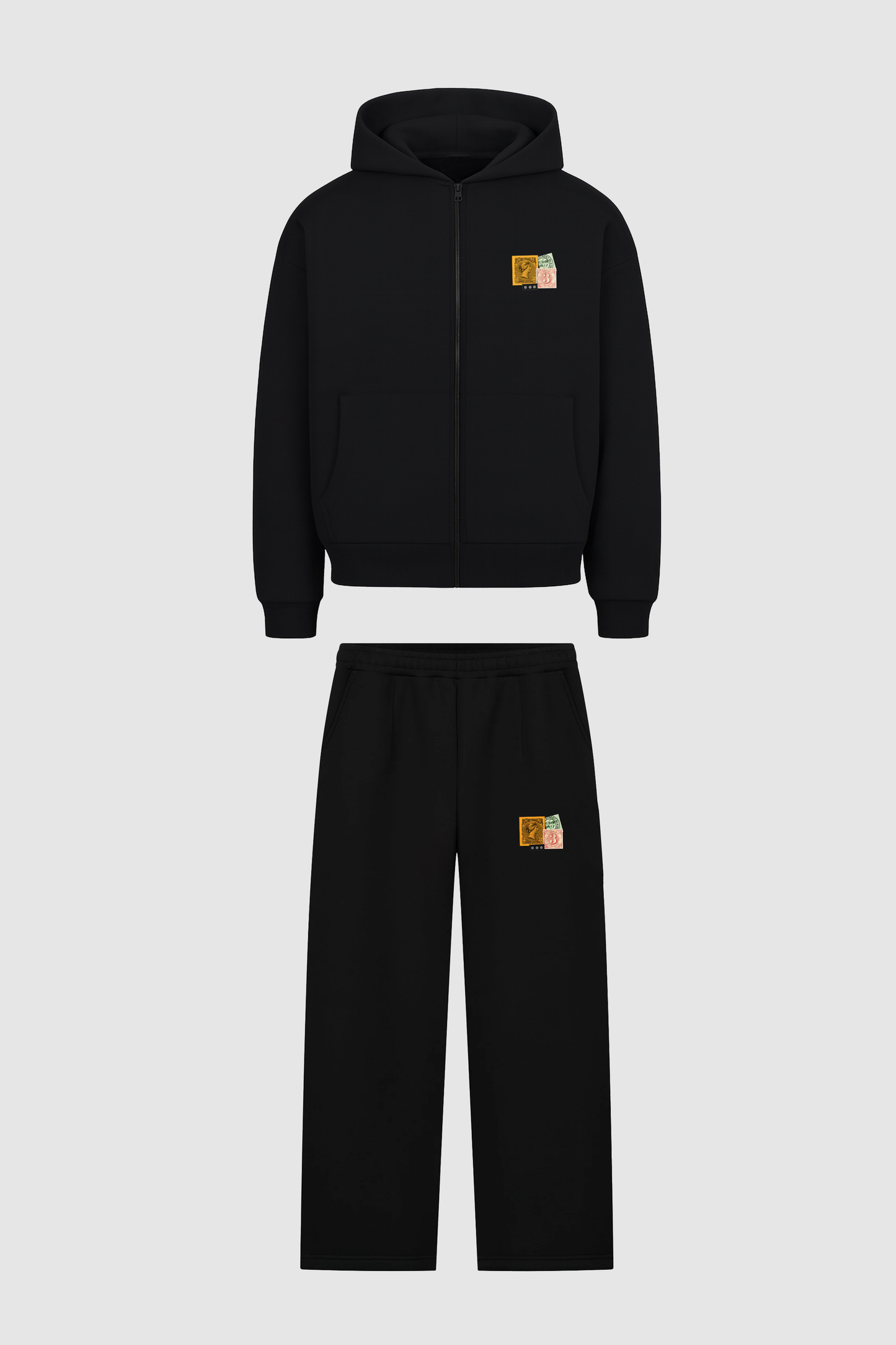 Postcard Zipper Black