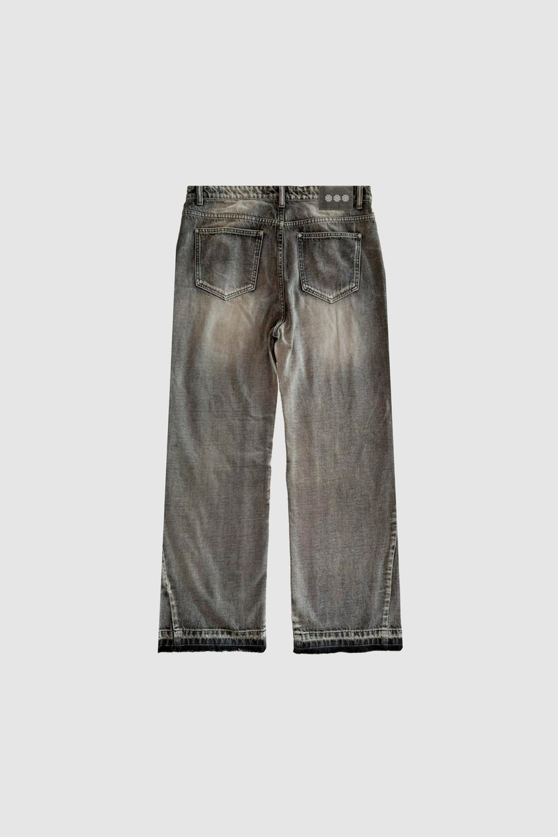 Grey Flared Denim