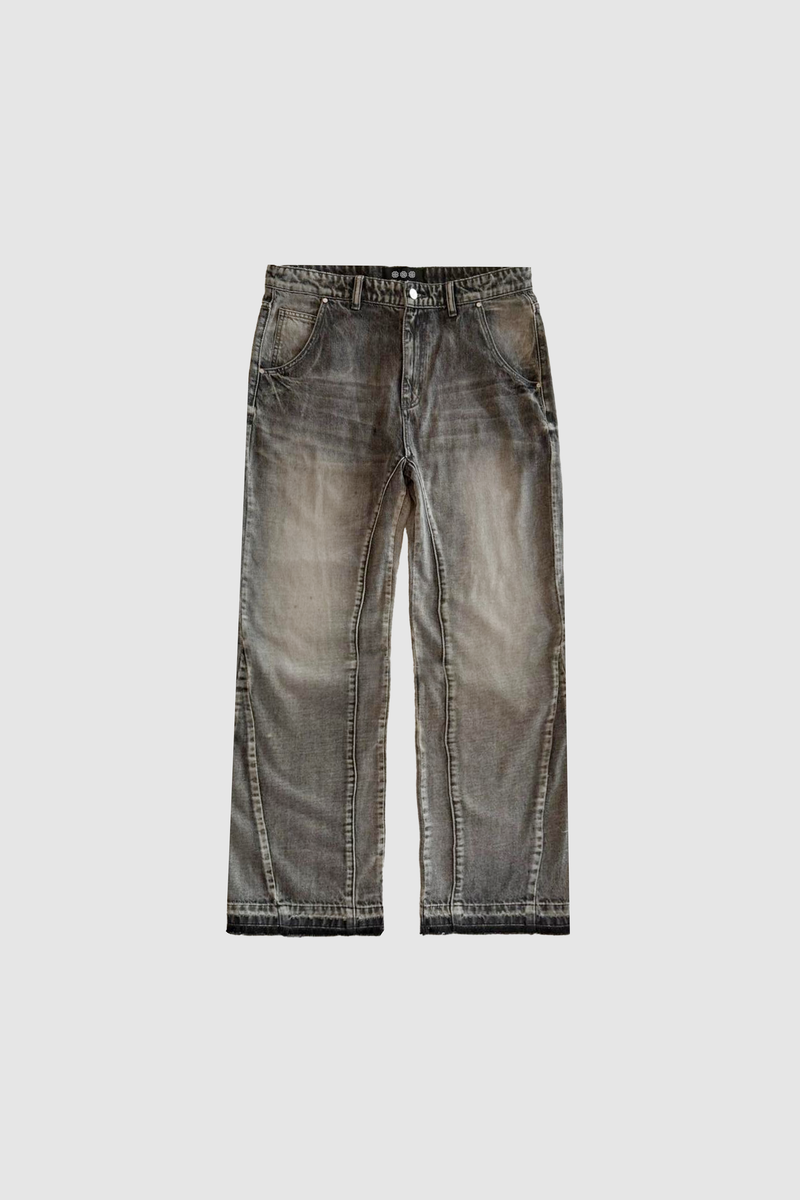 Grey Flared Denim