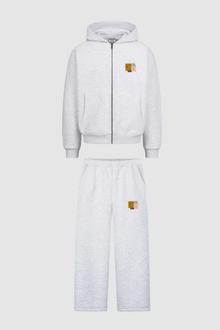 Postcard Zipper Heather Grey