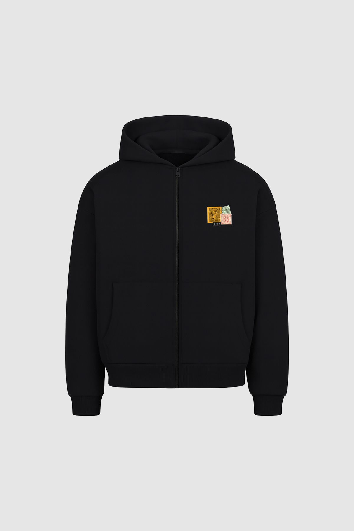 Postcard Zipper Black