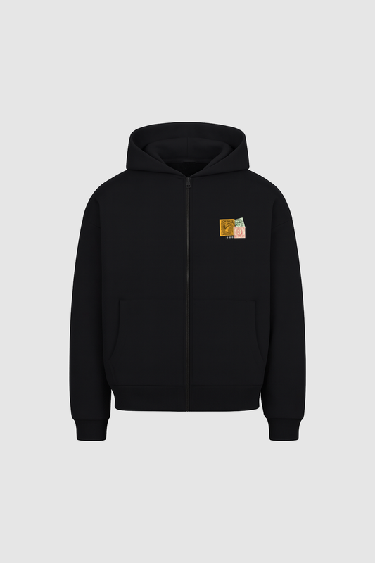 Postcard Zipper Black