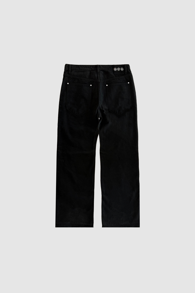 Black Waxed Denim